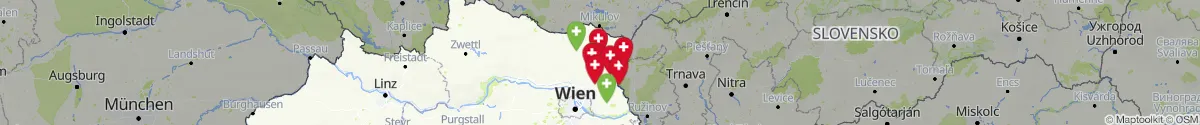 Map view for Pharmacies emergency services nearby Rabensburg (Mistelbach, Niederösterreich)